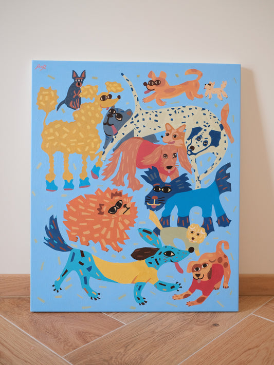 Dog park in the snow