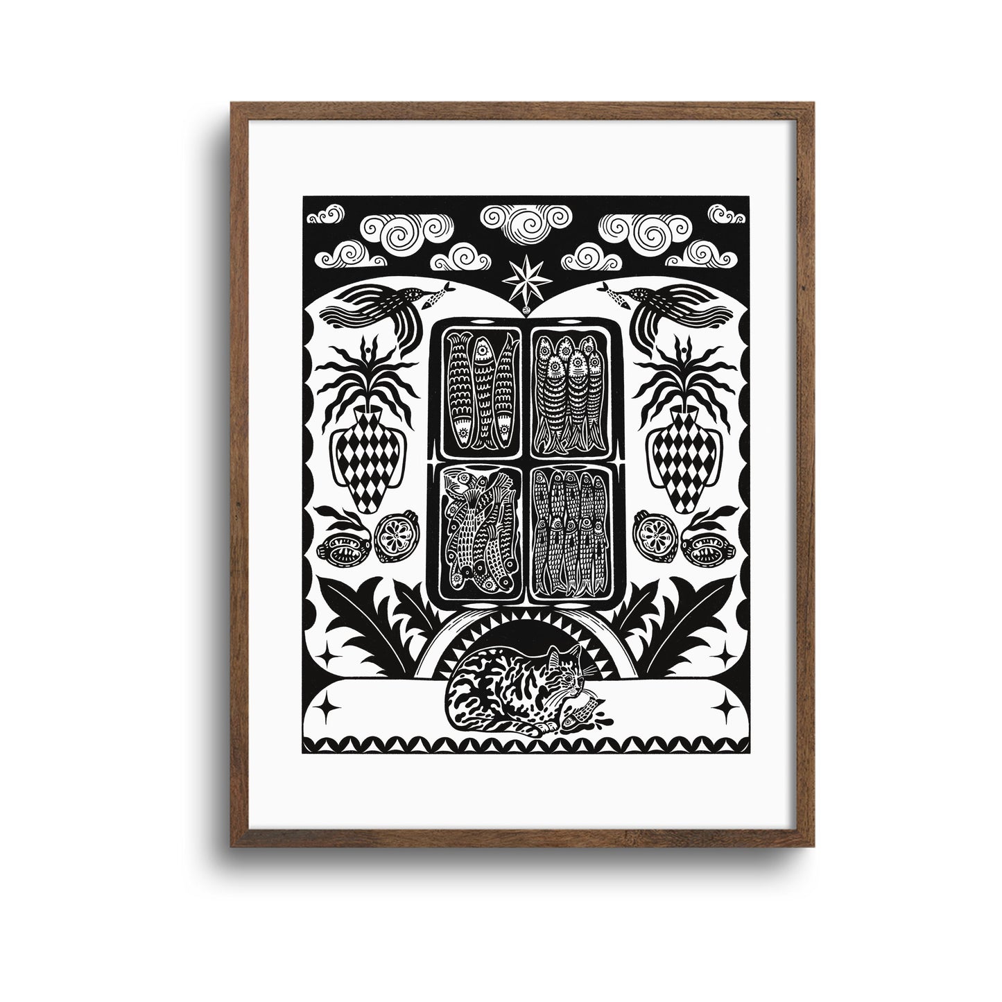 Art Print: Yafo Shuk and Cat