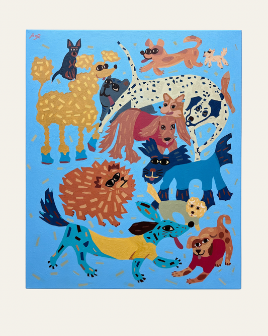 Dog park in the snow