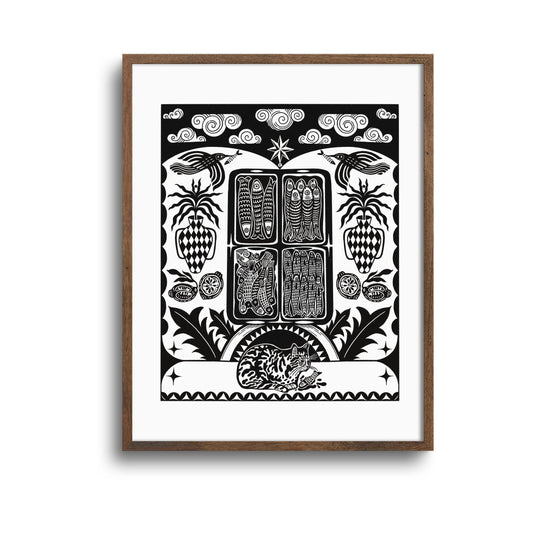 Art Print: Yafo Shuk and Cat